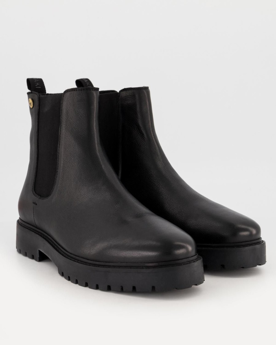 Old Khaki Boots | Men'S Harlon Chelsea Leather Boot Black