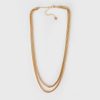 Old Khaki Jewellery | Women'S Two-Strand Snake Chain Necklace Gold