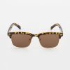 Old Khaki Sunglasses | Men'S Half-Rim Wayfarer Sunglasses Brown