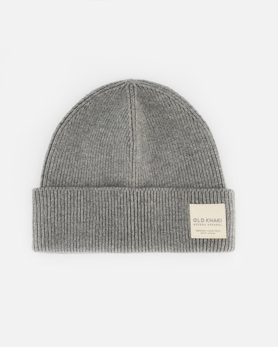 Old Khaki Headwear | Men'S Stark Fine Rib Beanie Grey