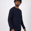 Old Khaki T-Shirts | Men'S Marc Crew Long Sleeve T-Shirt Navy