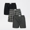 Old Khaki Socks & Underwear | Men'S Woven Boxers 3-Pack Black