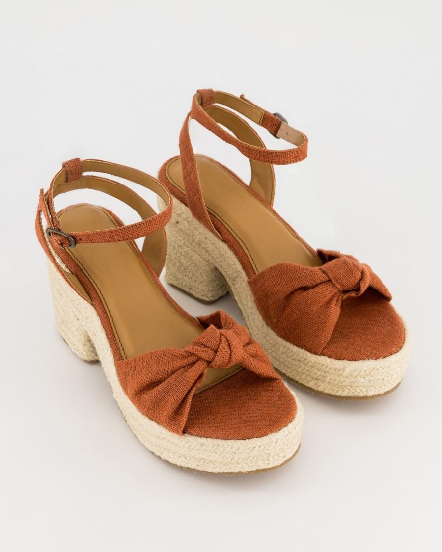 Old Khaki Wedges & Flats | Women'S Natara Espadrille Heel Rust