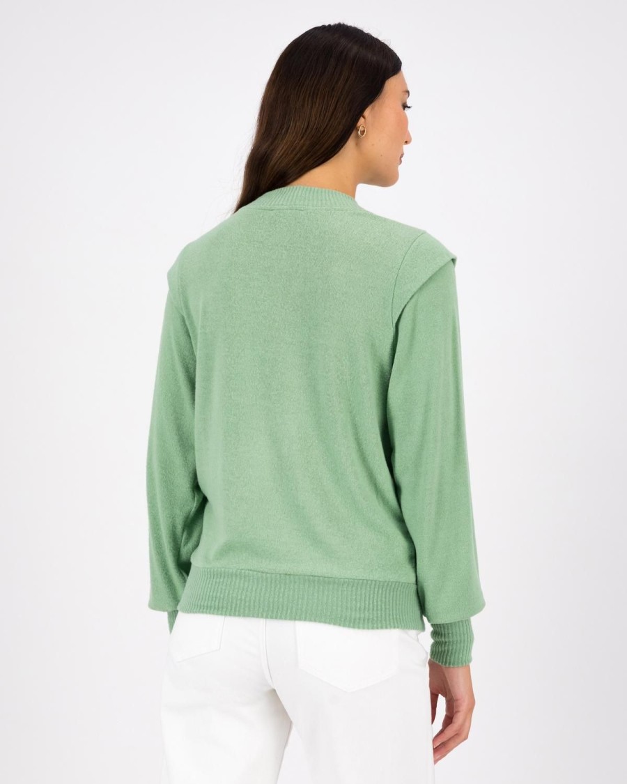 Old Khaki Knitwear & Sweats | Women'S Maggie Textured Knit Top Sage