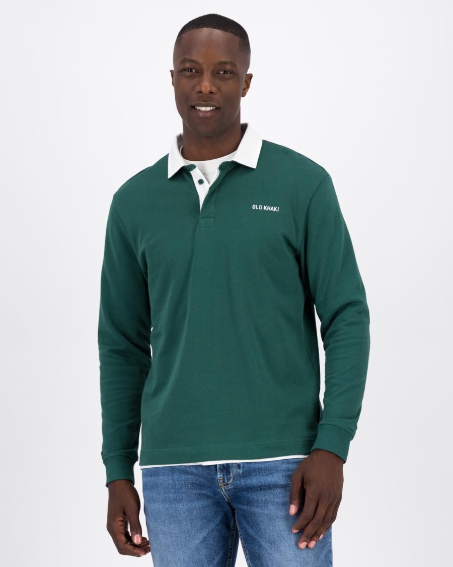 Old Khaki Sweats | Men'S Rodney Rugby Sweat Bottle Green