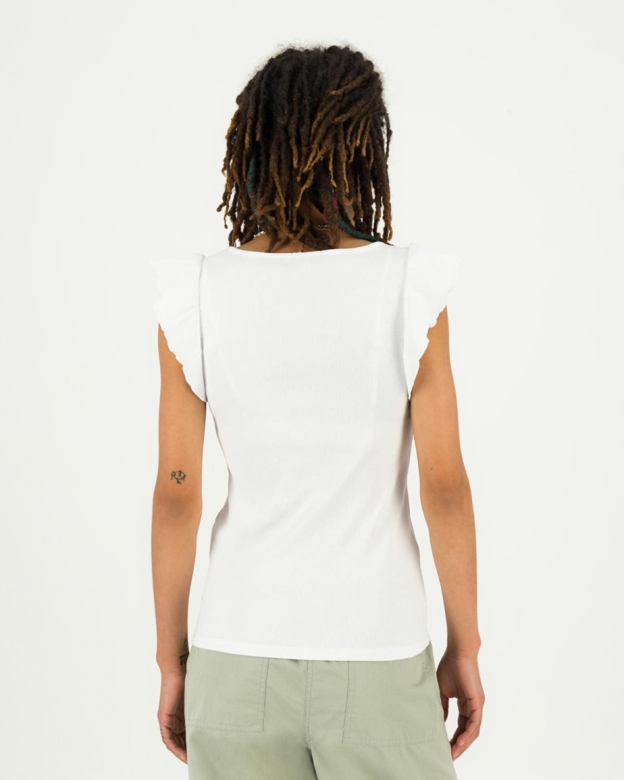 Old Khaki Shirts & Blouses | Women'S Ariana Ruched Knit Top White