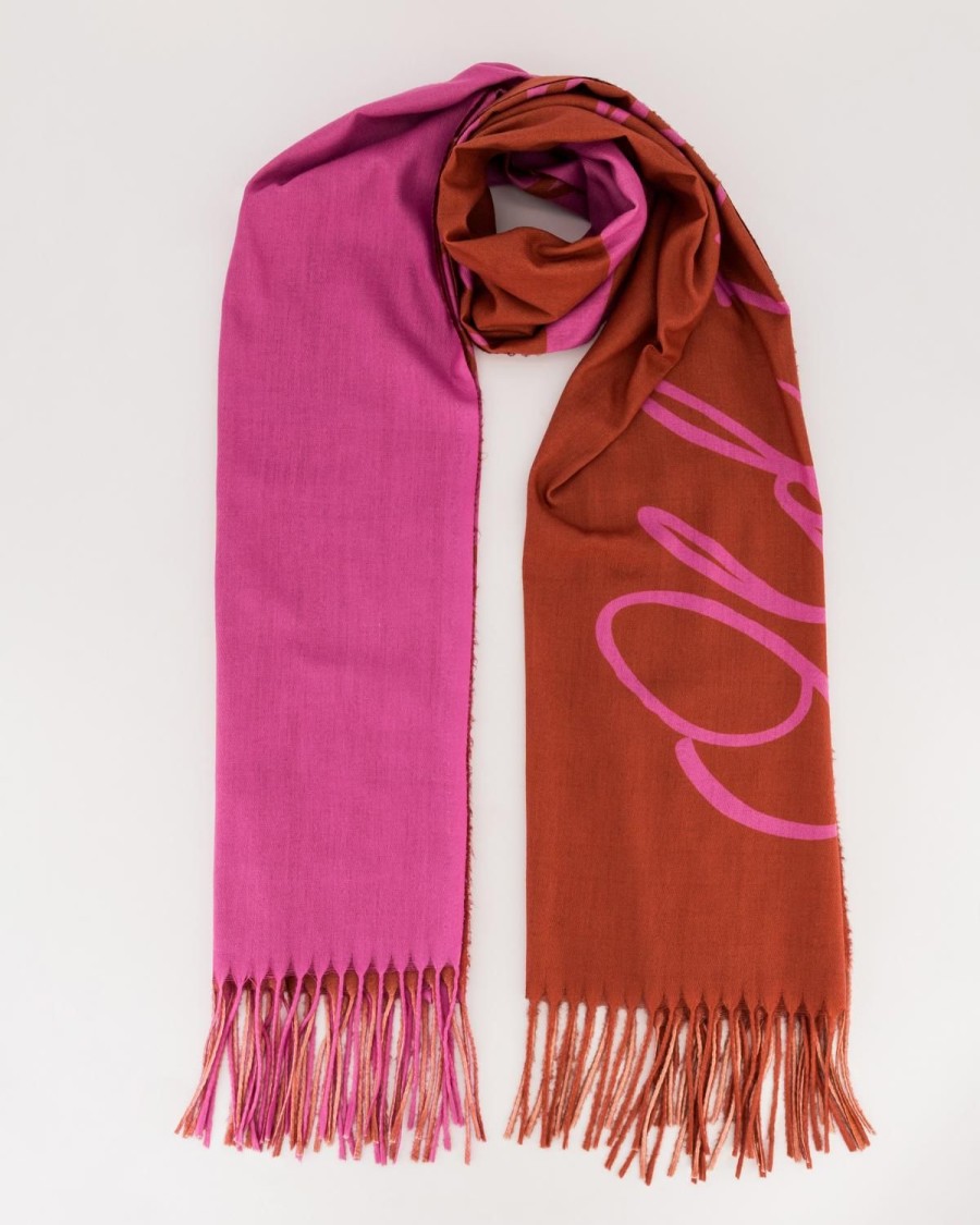 Old Khaki Scarves & Kimonos | Women'S Shiloh Branded Logo Scarf Pink