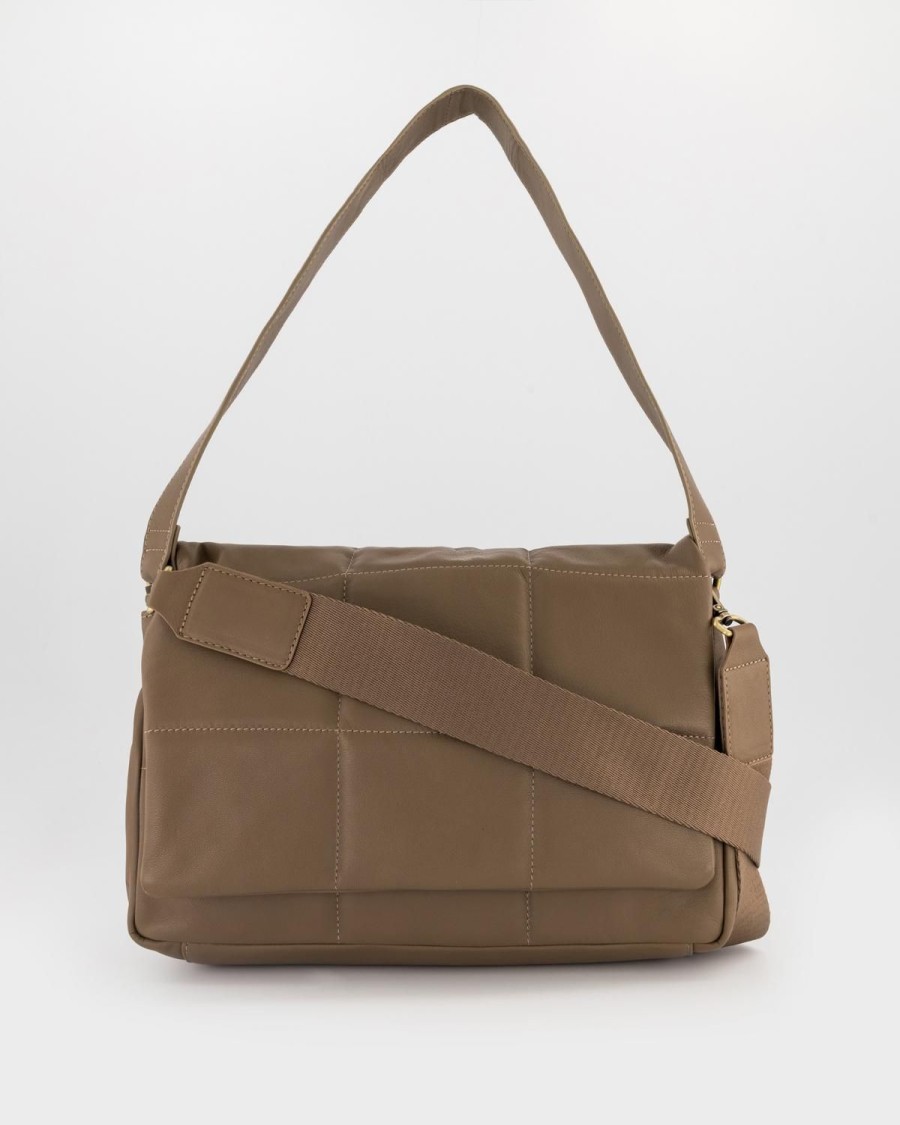 Old Khaki Bags & Purses | Women'S Corrie Quilted Leather Bag Taupe