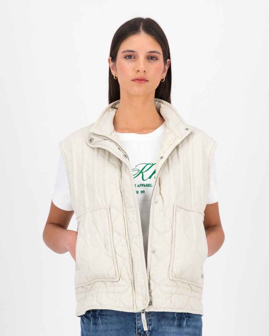 Old Khaki Jackets | Women'S Rachel Quilted Gilet Milk