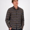 Old Khaki Shirts | Men'S Kaz Check Slim Fit Shirt Navy