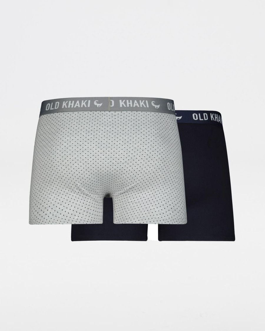 Old Khaki Socks & Underwear | Men'S 2-Pack Boxer Briefs Grey