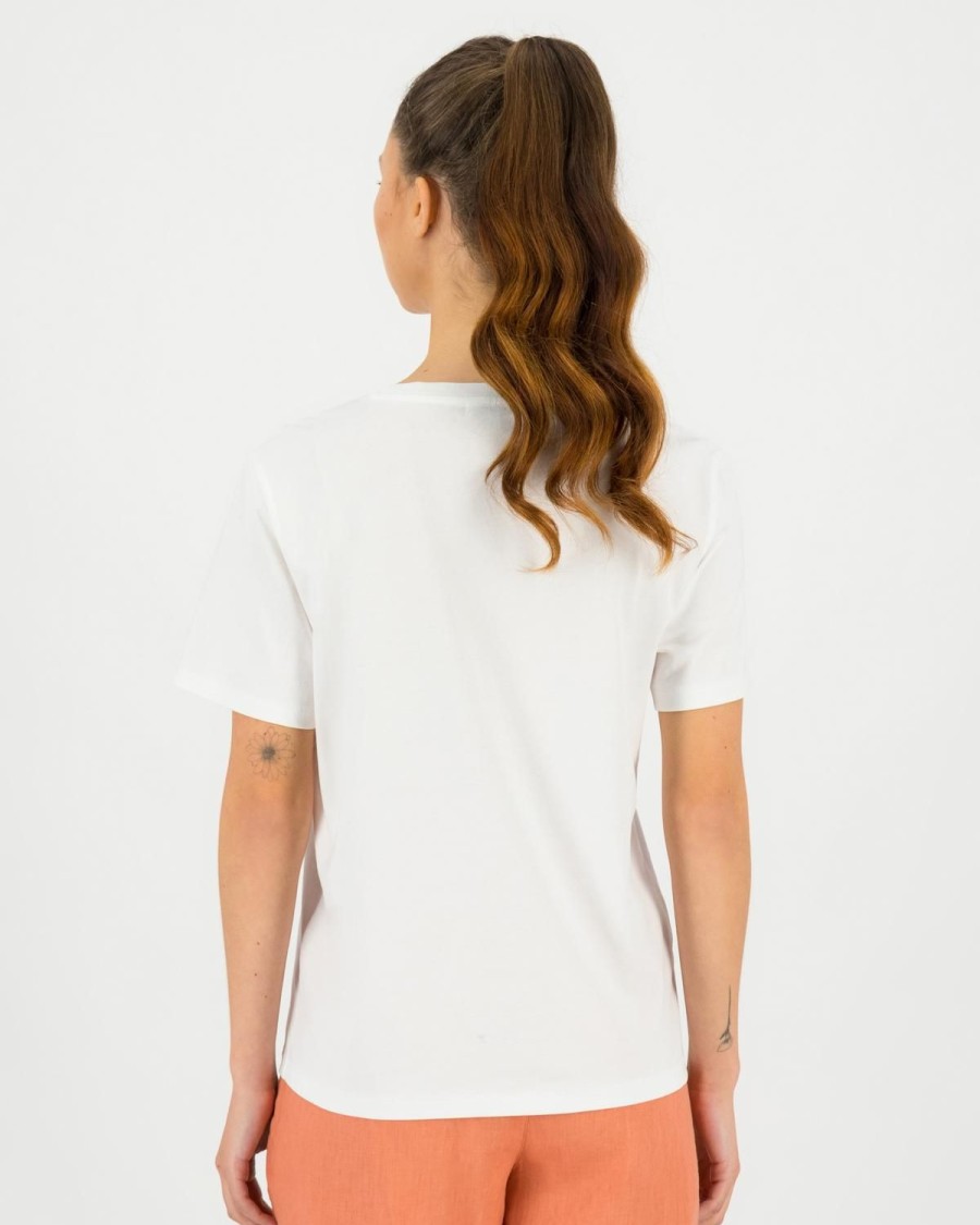 Old Khaki T-Shirts & Camis | Women'S Sia Relaxed Fit T-Shirt White