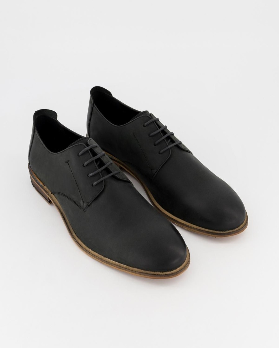 Old Khaki Lace-Ups & Loafers | Men'S Riaan Leather Shoe Black