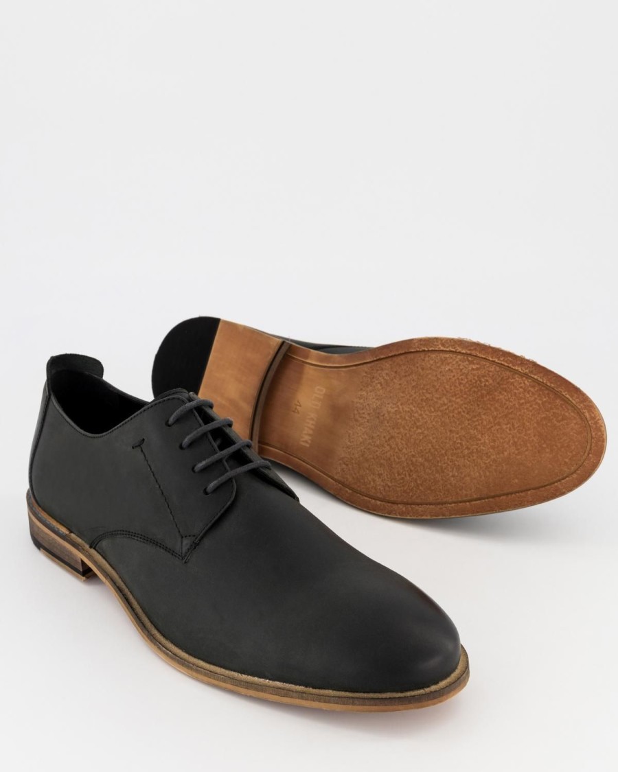 Old Khaki Lace-Ups & Loafers | Men'S Riaan Leather Shoe Black