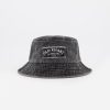 Old Khaki Headwear | Men'S Gerault Frayed Badge Bucket Hat Black