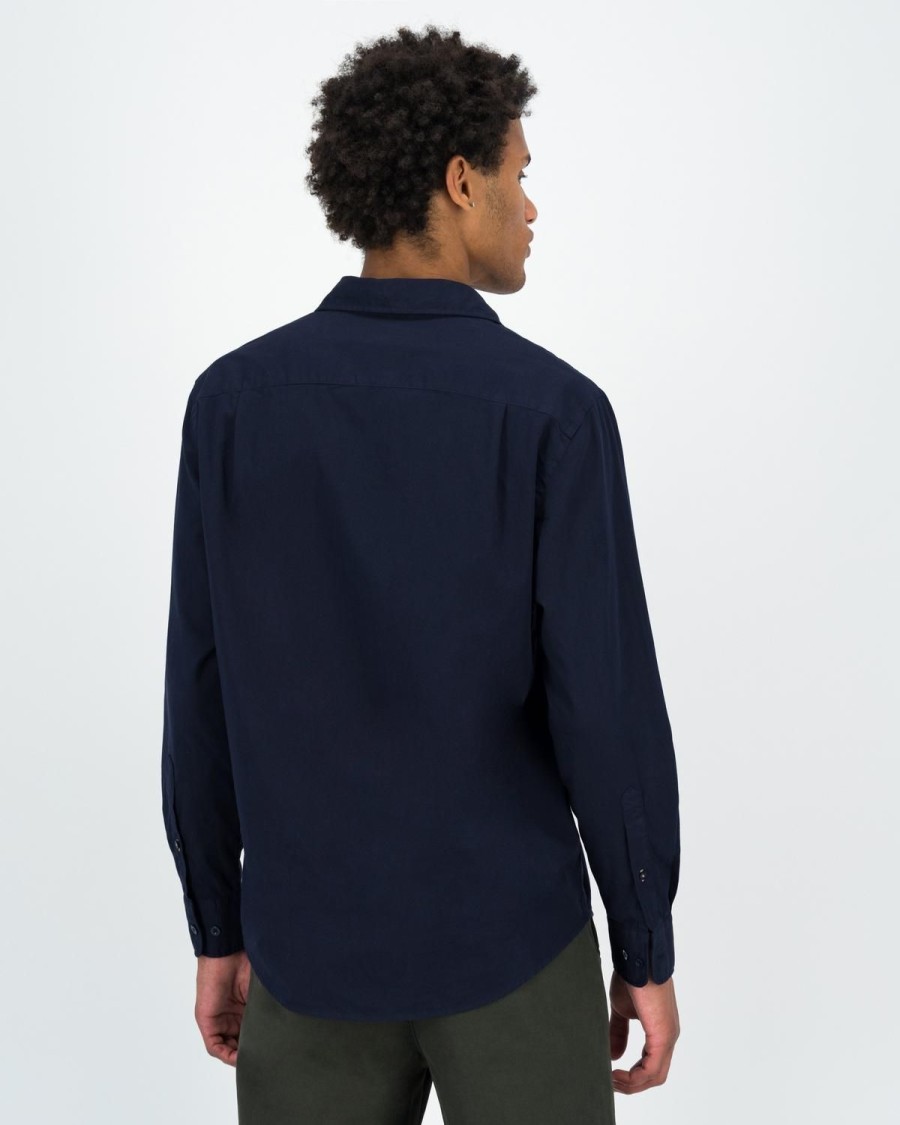 Old Khaki Shirts | Men'S Maxwell Brushed Twill Shirt Indigo