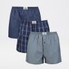 Old Khaki Socks & Underwear | Men'S Woven Boxers 3-Pack Navy