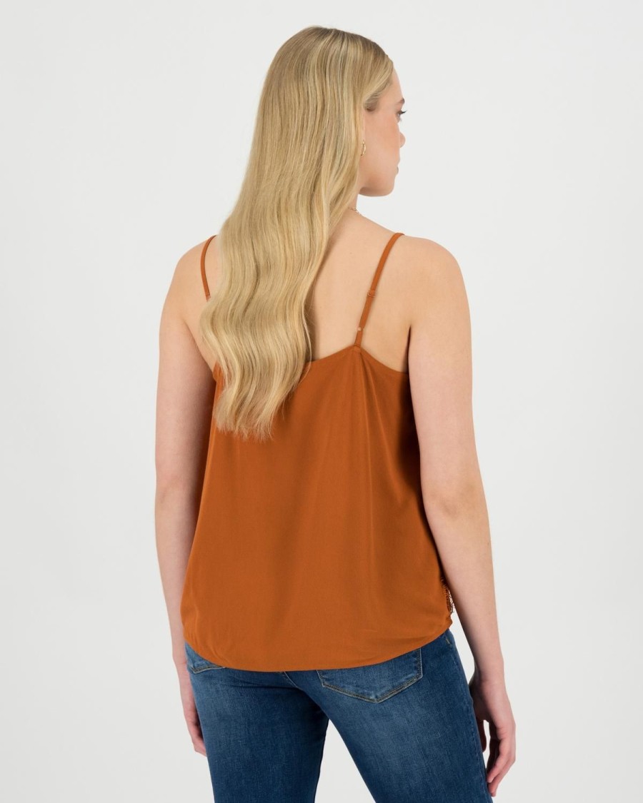 Old Khaki T-Shirts & Camis | Women'S Geri Lace Cami Rust