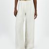 Old Khaki Pants | Women'S Ally Linen Pleated Pants Stone