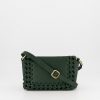 Old Khaki Bags & Purses | Women'S Cyra Knotted Border Leather Envelope Bag Green