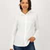 Old Khaki Shirts & Blouses | Women'S Juno Slim Fit Shirt White