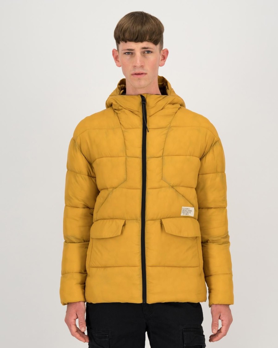 Old Khaki Jackets | Men'S Milo Puffer Jacket Mustard