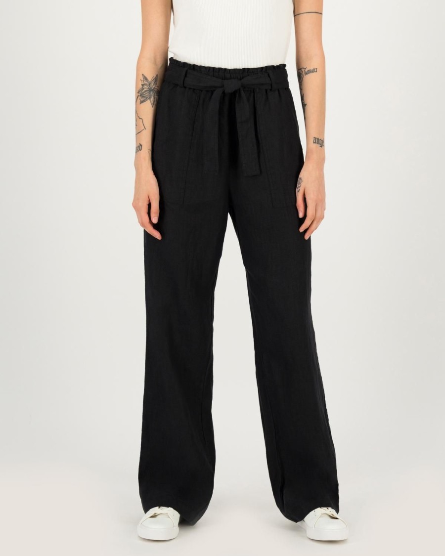 Old Khaki Pants | Women'S Adrienne Paperbag Pants Black