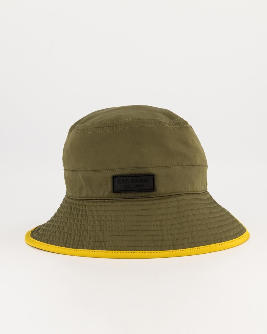 Old Khaki Headwear | Men'S Clayton Drawstring Nylon Bucket Hat Olive