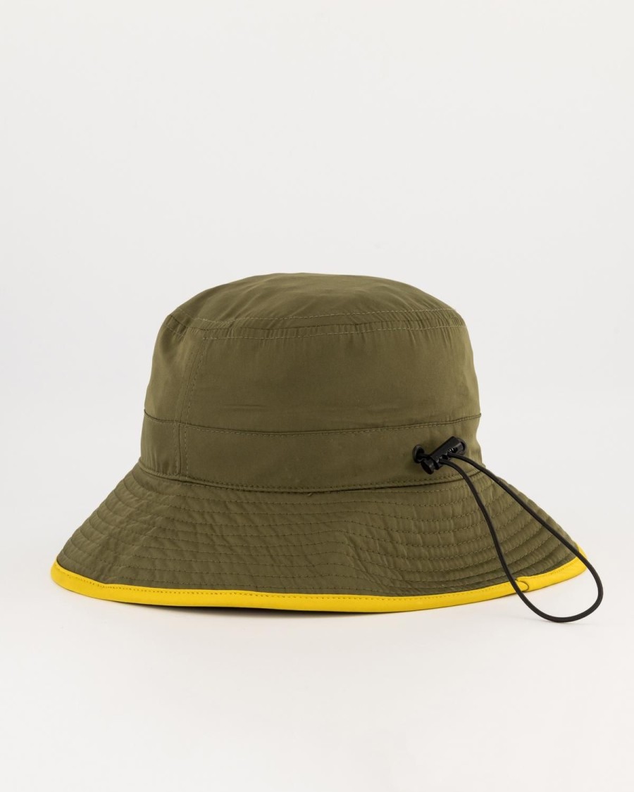 Old Khaki Headwear | Men'S Clayton Drawstring Nylon Bucket Hat Olive