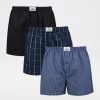 Old Khaki Socks & Underwear | Men'S Woven Boxers 3-Pack Black