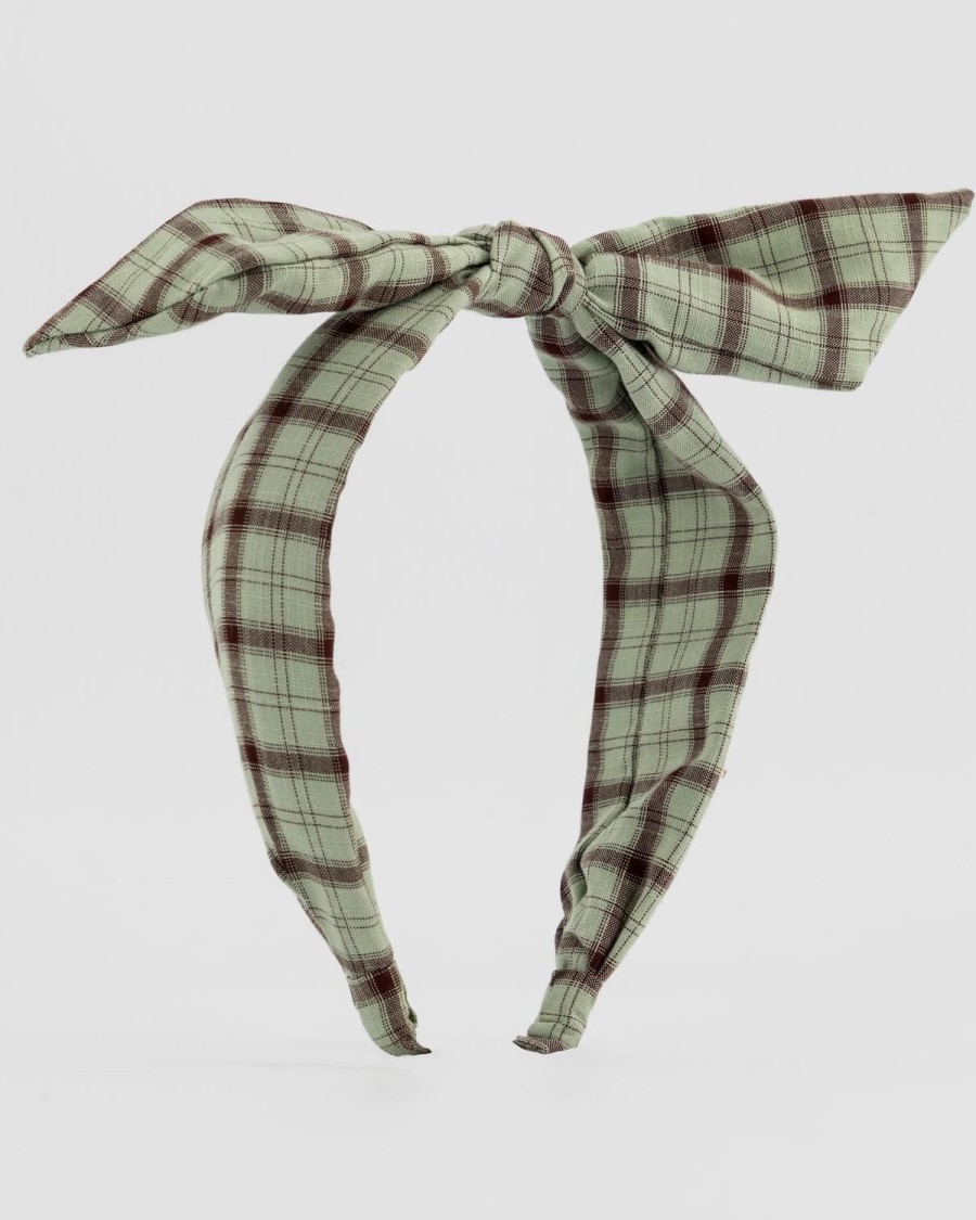 Old Khaki Hair Accessories | Women'S Wilma Bow Alice Band Green