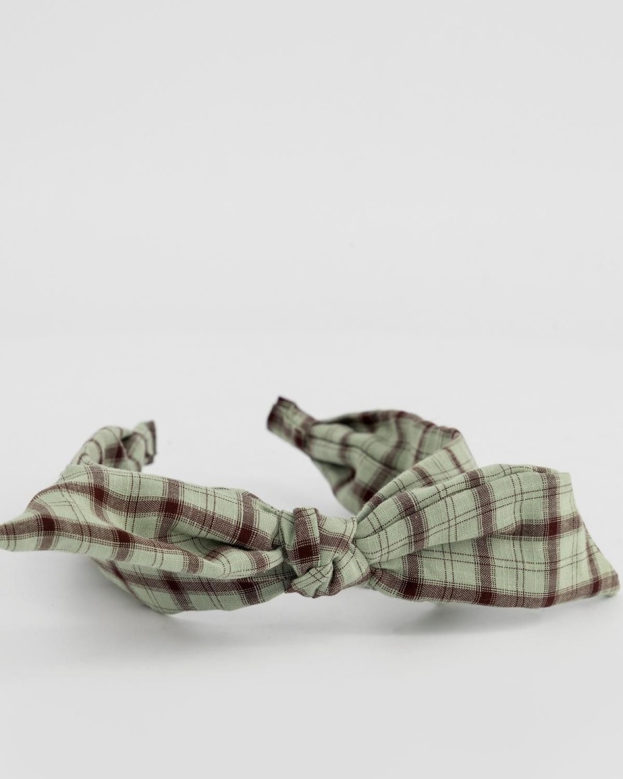 Old Khaki Hair Accessories | Women'S Wilma Bow Alice Band Green