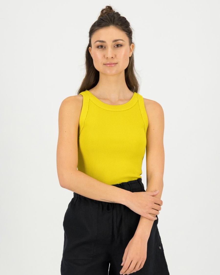 Old Khaki T-Shirts & Camis | Women'S Blaire Ribbed Cami Chartreuse