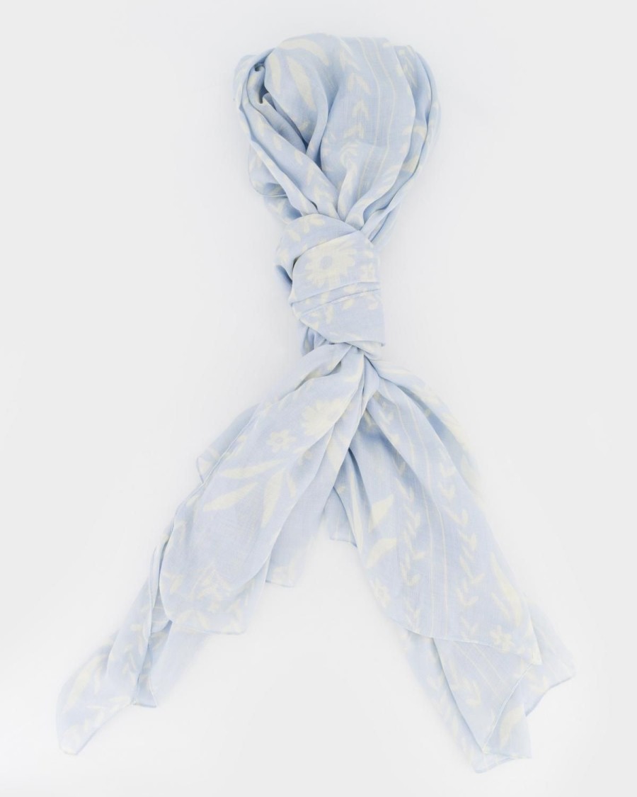 Old Khaki Scarves & Kimonos | Women'S Landy Floral Stripe Scarf Blue