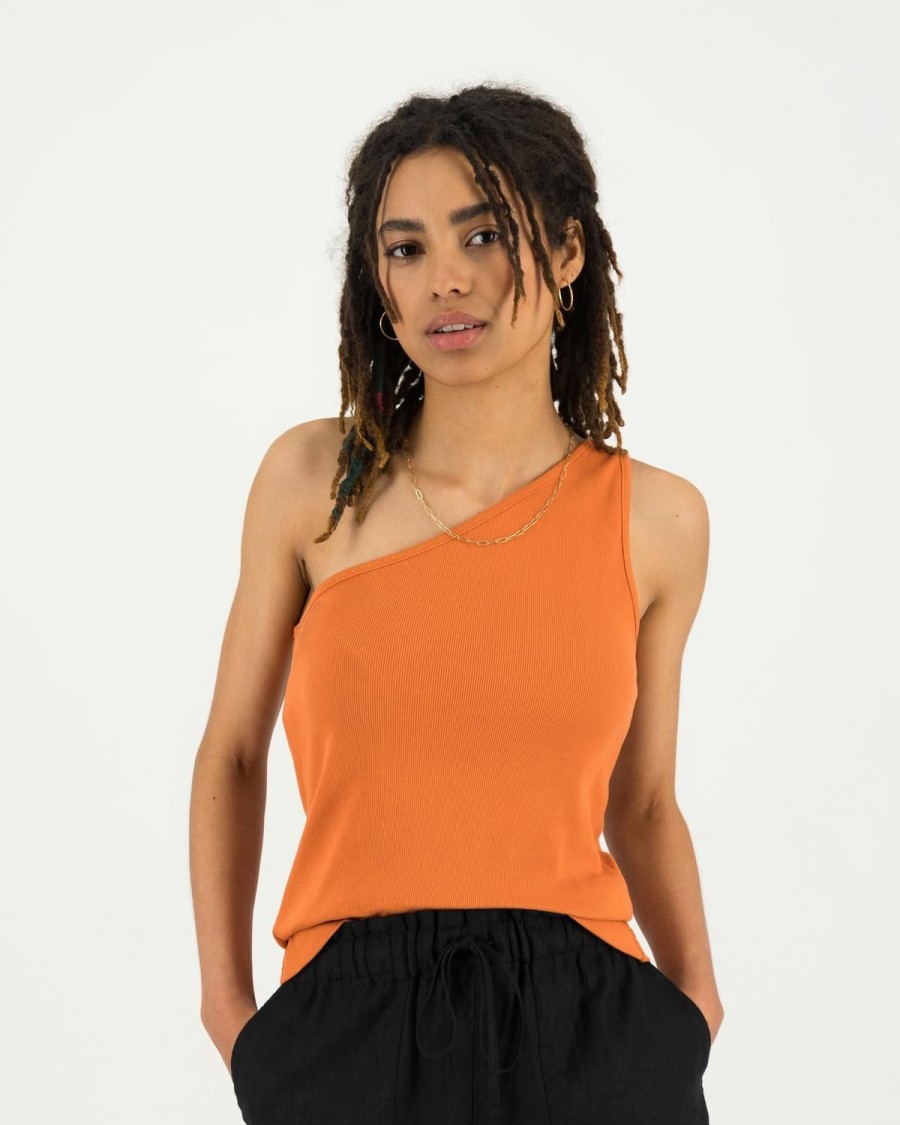 Old Khaki T-Shirts & Camis | Women'S Malia One-Shoulder Tank Top Coral