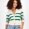 Old Khaki Knitwear & Sweats | Women'S Trixie Stripe Knit Cardigan Milk