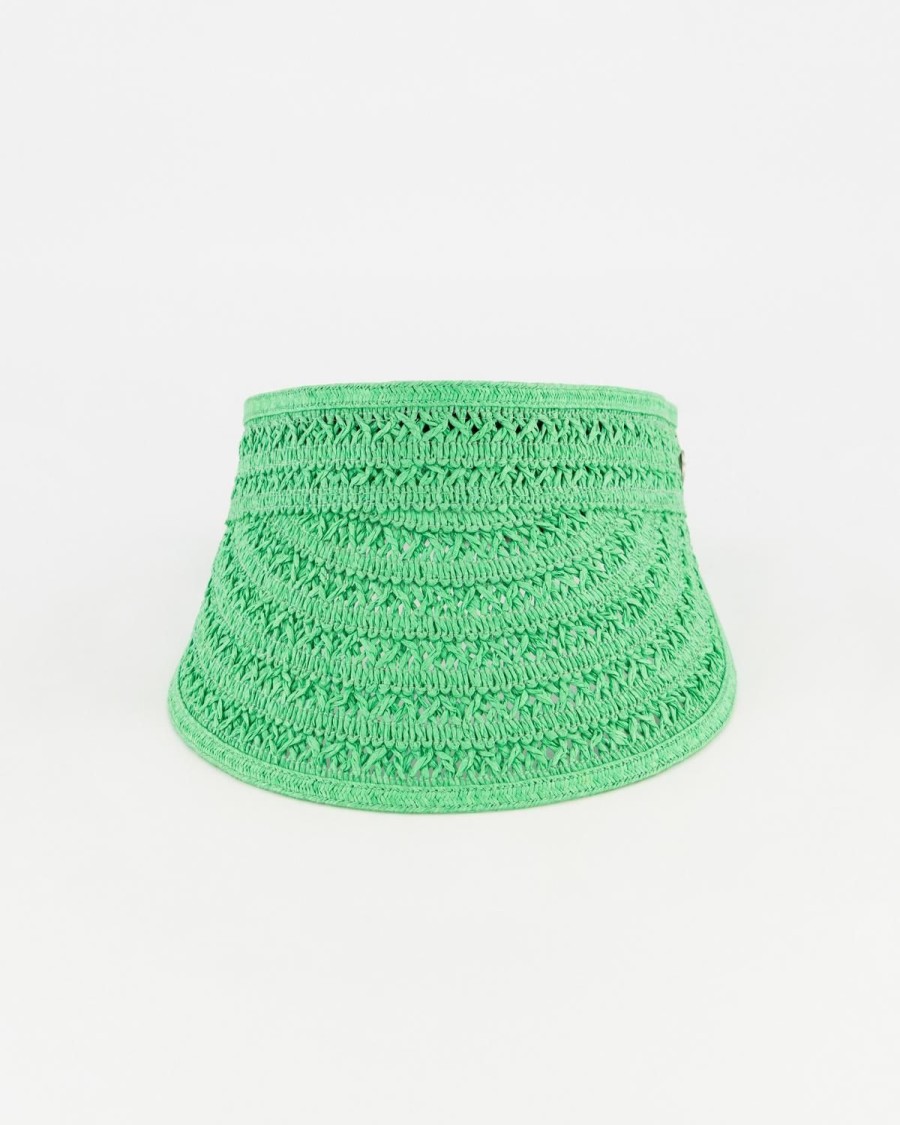 Old Khaki Beanies, Hats & Caps | Women'S Cilla Straw Visor Green