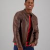 Old Khaki Jackets | Men'S Gino Leather Jacket Tan