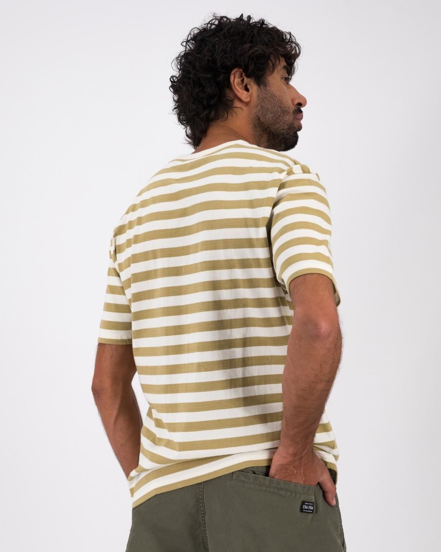 Old Khaki T-Shirts | Men'S Charlie Standard Fit Striped T-Shirt Fatigue