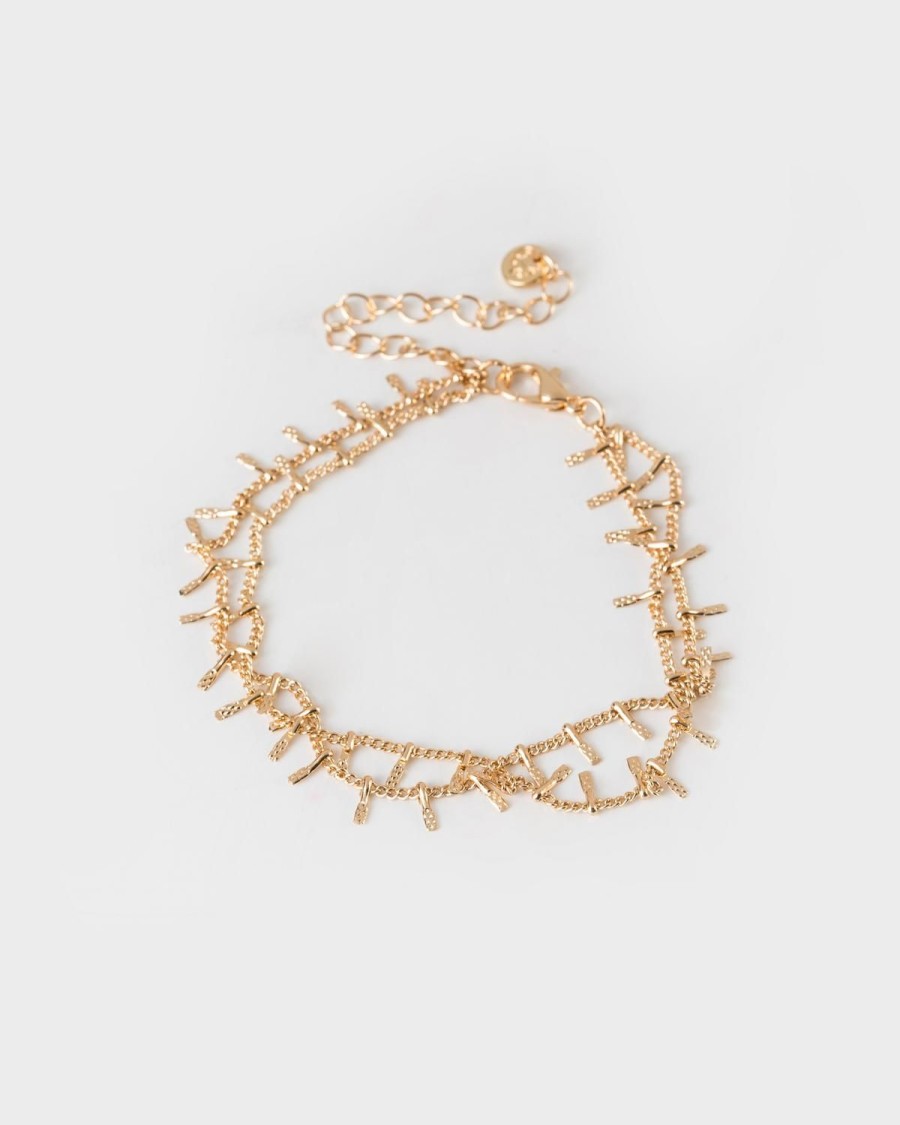 Old Khaki Jewellery | Women'S 2-Strand Bracelet Gold