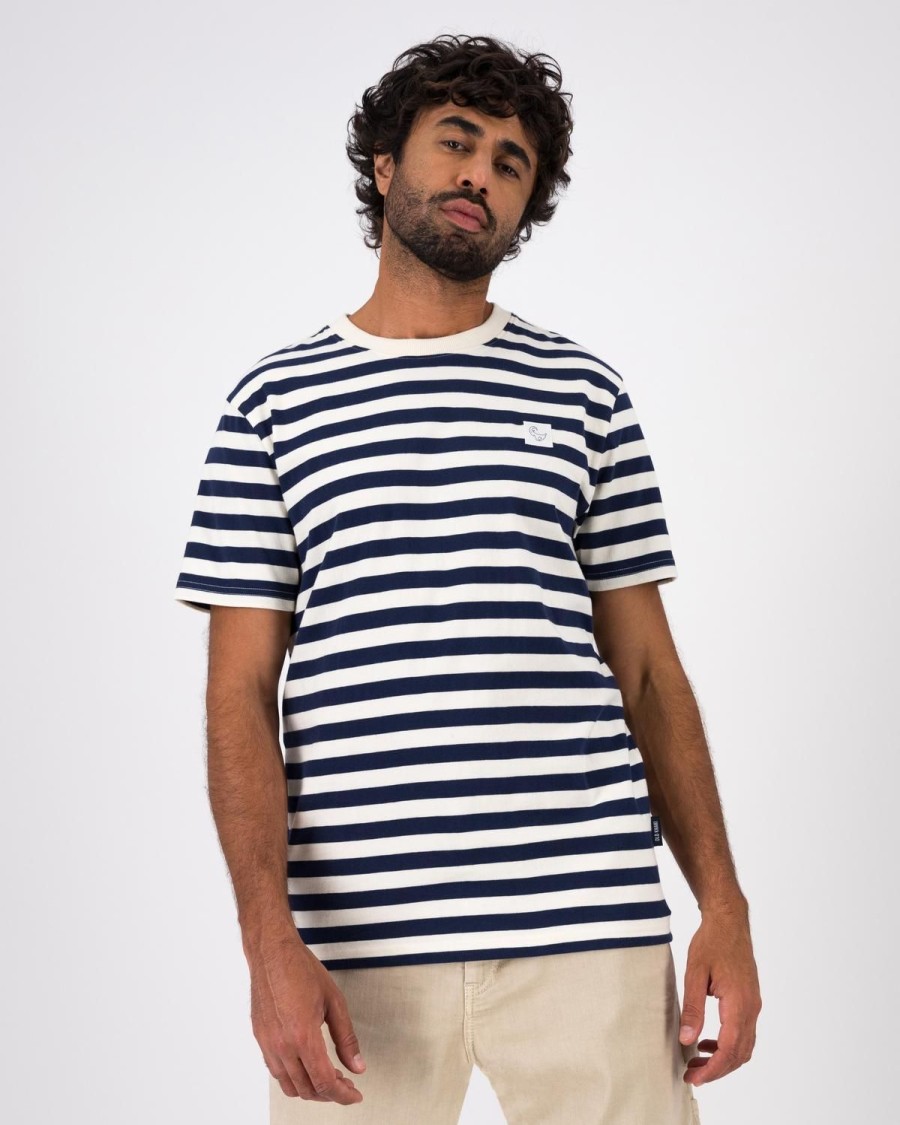 Old Khaki T-Shirts | Men'S Charlie Standard Fit Striped T-Shirt Navy