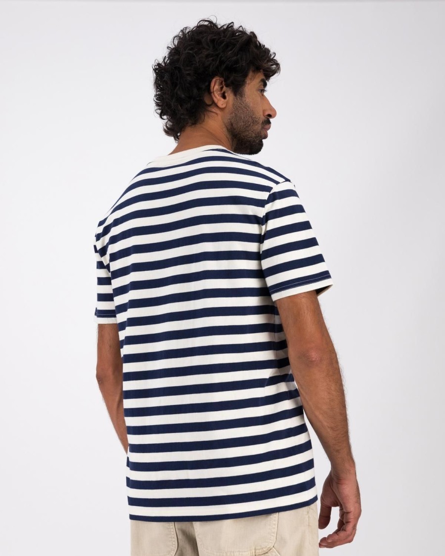 Old Khaki T-Shirts | Men'S Charlie Standard Fit Striped T-Shirt Navy