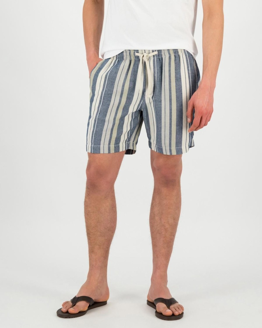 Old Khaki Shorts | Men'S Mike Pull-On Stripe Shorts Indigo