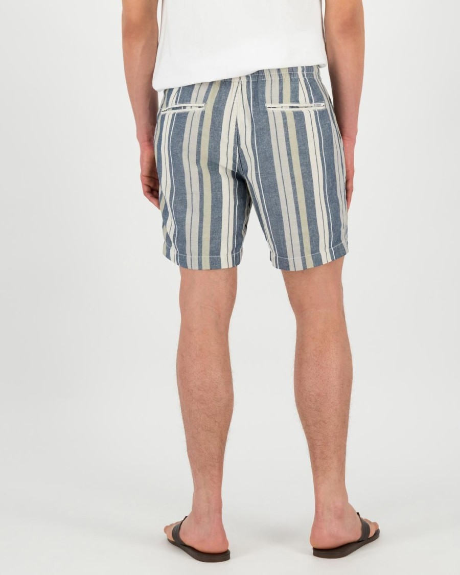 Old Khaki Shorts | Men'S Mike Pull-On Stripe Shorts Indigo