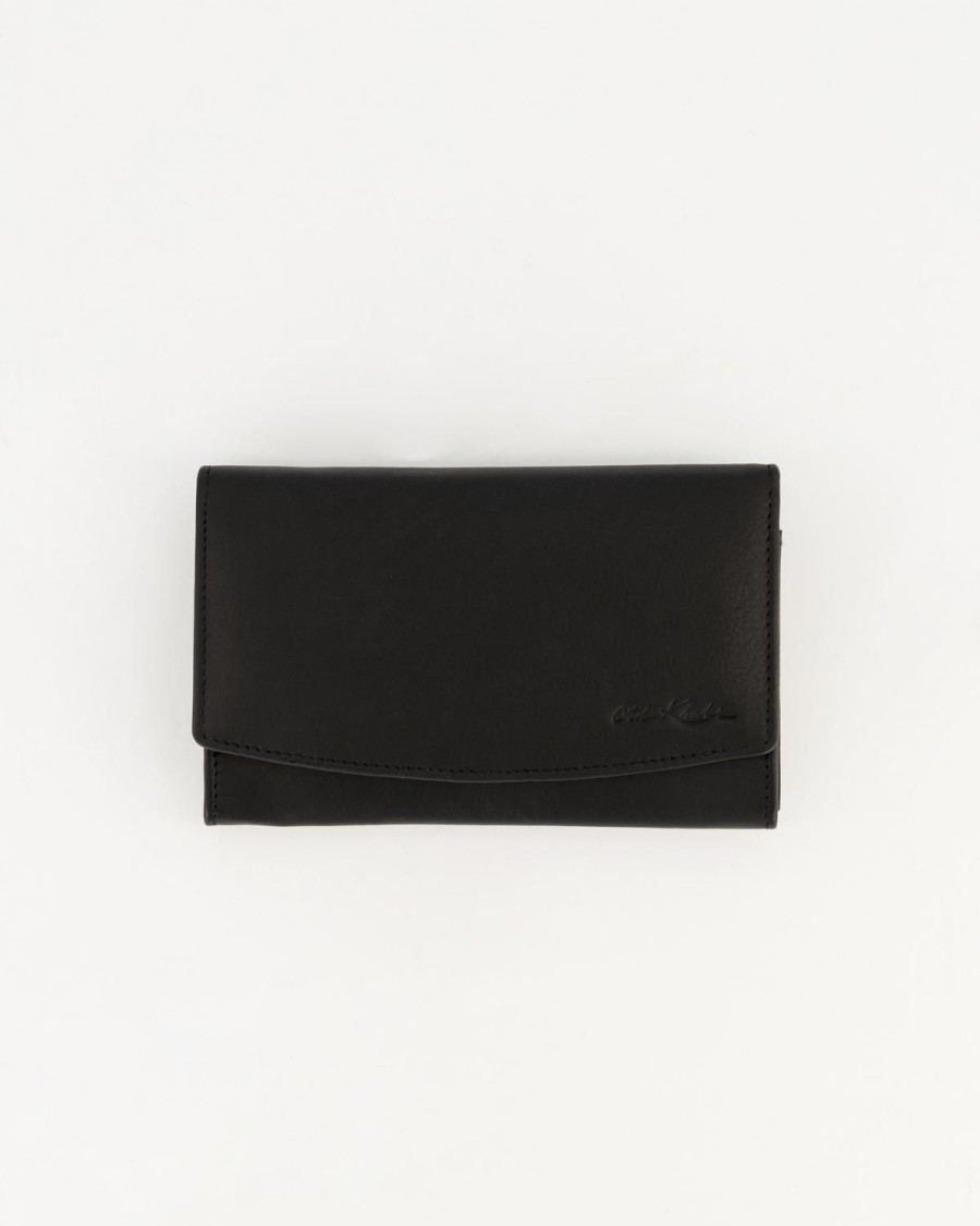 Old Khaki Bags & Purses | Zintle Fold-Over Leather Wallet Black