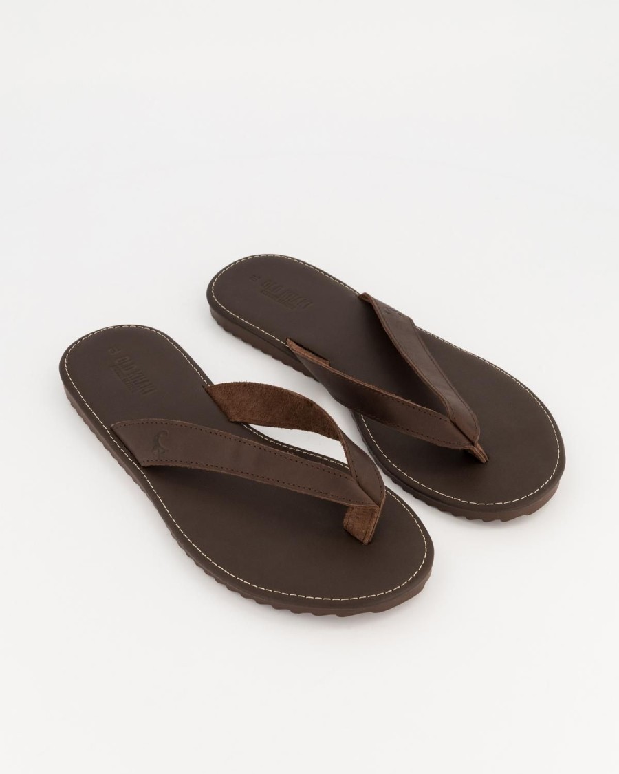 Old Khaki Sandals | Men'S Cyrus Leather Sandal Chocolate