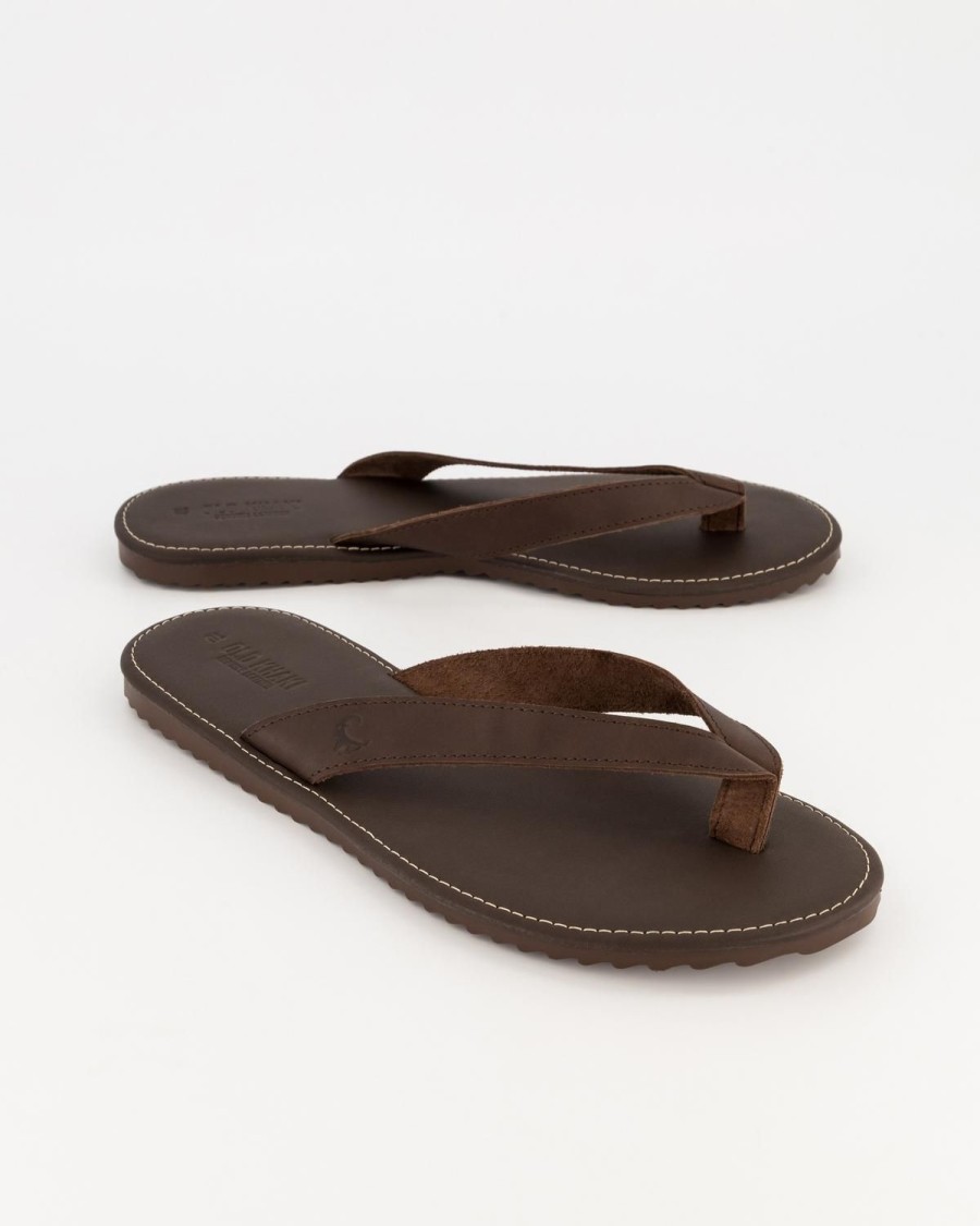 Old Khaki Sandals | Men'S Cyrus Leather Sandal Chocolate