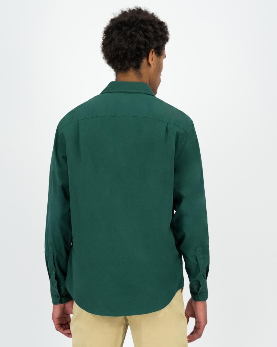 Old Khaki Shirts | Men'S Maxwell Brushed Twill Shirt Dark Green