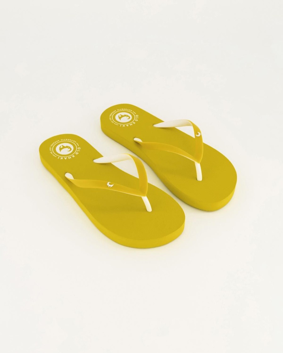 Old Khaki Flip-Flops | Women'S Plain Tide Flip Flop Chartreuse