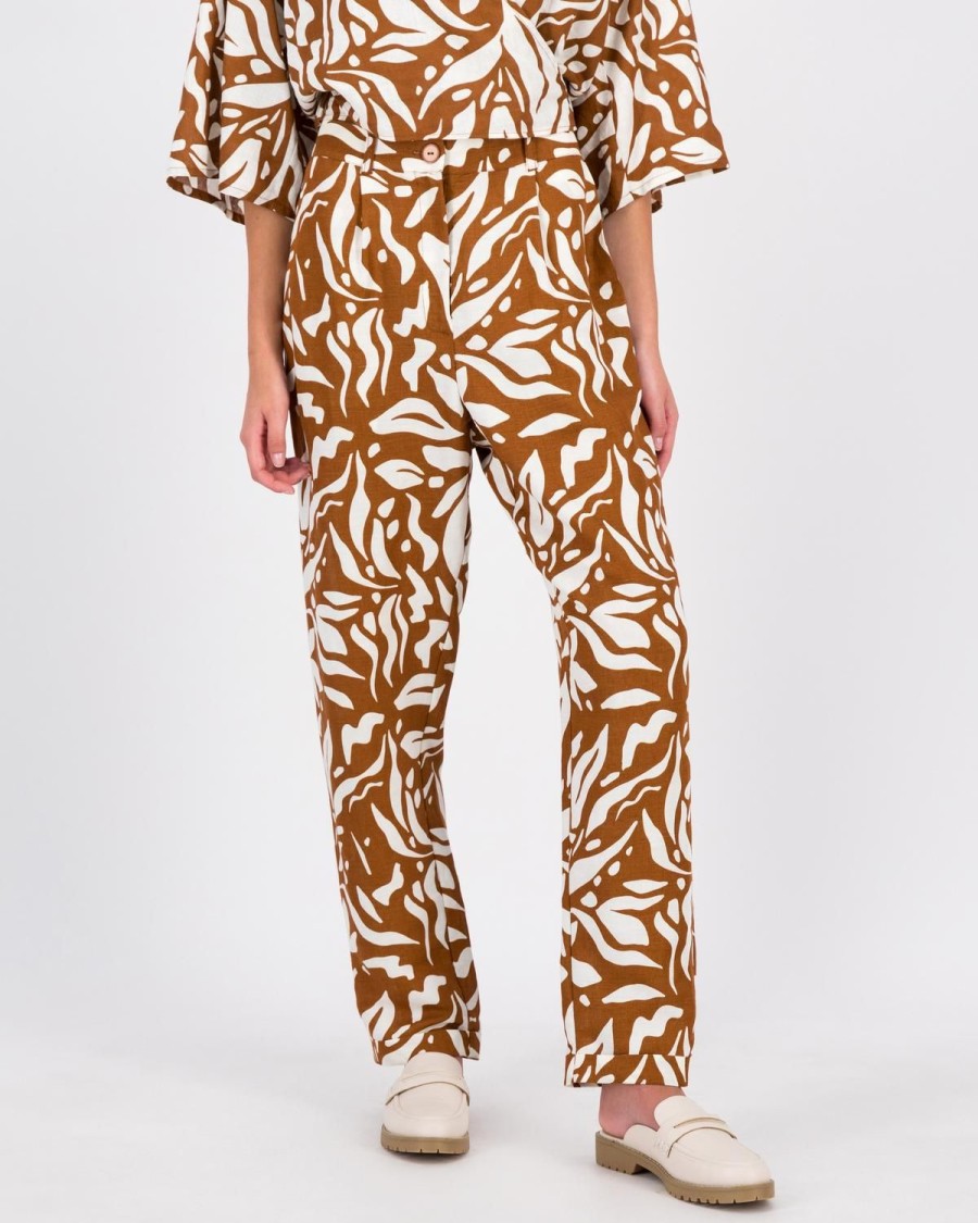 Old Khaki Pants | Women'S Juliette Printed Pants Camel